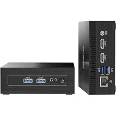 LETSUNG Mini PC GoLite 11, Intel Celeron N4000C (līdz 2.6GHz), 6GB LPDDR4 128GB M.2 SSD Mini PC Windows 11 Pro, NUC PC Mini Computer Dual WiFi 5/BT 4.2/HDMI, birojam/mācībām/mājām