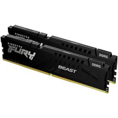 Kingston Fury Beast Black EXPO DDR5 64GB (2x32GB) 6000MT/s DDR5 CL36 DIMM galddatoru spēļu atmiņas komplekts ar 2 — KF560C36BBEK2-64