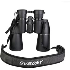 Svbony SV206 Binoculars, 10x50 Binoculars for Adults, HD FMC Lens Bak4 Porro Prism Waterproof Binoculars with Neck Strap Carry Bag for Bird Watching, Moon, Safari