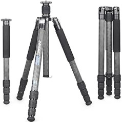 INNOREL RT85C oglekļa šķiedras statīvs 173 cm 2-in-1 statīvs Monopods Profesionāls lieljaudas kameras statīvs Maksimālā slodze 25 kg Max caurule 32 mm ar centrālās kolonnas statīva maisu (tikai RT85C statīvs)