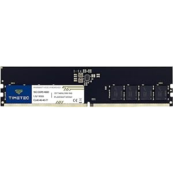 Timetec 16GB DDR5 4800MHz PC5-38400 Unbuffered Non-ECC 1.1V CL40 1Rx8 Single Rank 288-Pin UDIMM Desktop Memory RAM Module Upgrade (16GB)