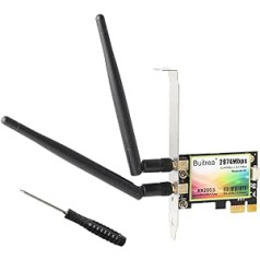 Buitrea WiFi 6 WLAN PCIE karte ar Bluetooth 5.2, Intel WiFi 6 AX200, līdz 2974Mbps PCIe WiFi 6 karte, 5G/2.4G WLAN tīkla karte personālajam datoram Windows 11/10