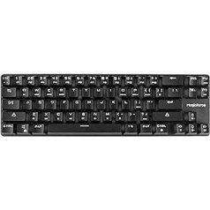 Qisan Mechanische Tastatur Gaming-Tastatur GATERON Brown Switch Verdrahtete hintergrundbeleuchtete mechanische Mini-Design (60%) 68 Tasten Tastatur Case Black Magicforce