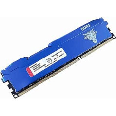 DDR3 8GB galddatora RAM 1600MHz PC3-12800 UDIMM bez ECC nebuferēts 1,5V 2Rx8 Dual Rank 240-Pin CL11 PC datora atmiņas jaunināšanas moduļa atmiņas komplekts (zils)