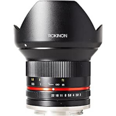 Rokinon 12 mm F2.0 NCS CS Ultra-Weitwinkelobjektiv für Fuji X Mount Digitalkameras (RK12M-FX) (schwarz)