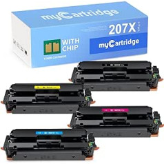 MYCARTRIDGE 207X W2210X dažai (su lustu) Suderinami su HP Color Laserjet Pro MFP M283FDW M255DW M282NW dažais, skirta HP 207X 207A W2210A