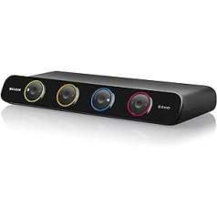 Belkin OmniView SOHO Series 4-Port KVM Switch with Audio and USB Sharing - DVI Display - USB (Cables Included)