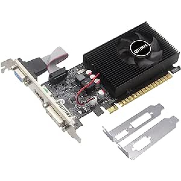 QTHREE GT 730 2GB DDR3 128 bitu HDMI DVI VGA zema profila datora grafikas karte darba datoram GPU PCI Express x16 2K atbalsts Fermi DirectX 11