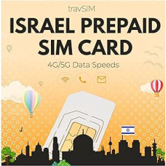 travSIM Izraēla SIM karte | 12 GB mobilie dati ar 4G/5G ātrumu | SIM karte Izraēlai darbojas iOS un Android ierīcēs | Izraēlas SIM kartes plāns ir derīgs 30 dienas
