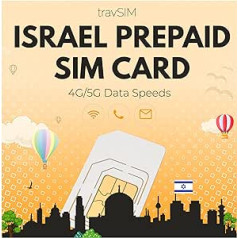 travSIM Israel SIM Card | 12GB Mobile Data at 4G/5G Speeds | SIM Card for Israel Works in iOS & Android Devices | The Plan of the Israel SIM Card is Valid for 30 Days