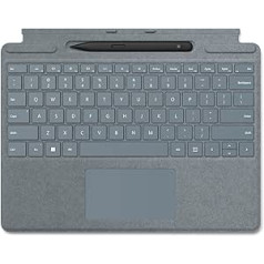 Microsoft Surface Pro 8/9/X paraksta tastatūra Ice Blue komplektā ar Slim Pen 2 Black