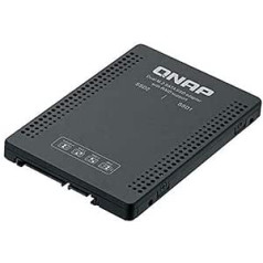 Qnap Systems 6,35 cm 2,5 collu SATA uz Dual M.2 2280 SATA diskdziņa adapteris Aparatūra RAID 0/1 JBOD individuālie diska režīmi, QDA-A2MAR