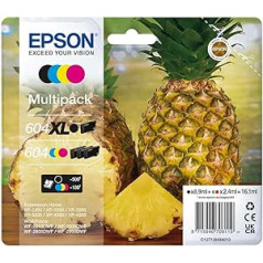 Epson Original 604 Ink Pineapple Multipack 4-Colour Black XL, CMY Standard XP-2200 XP-2205 XP-3200 XP-4205 WF2910DWF WF2930DWF WF2950DWF ReadyPrint Flex Ink Tarifi