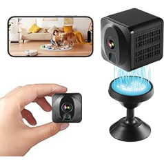 OFOCASE mini kamera, 1080P magnētiskā WiFi kamera, iekštelpu novērošanas kamera, 4K HD kamera, tiešraide, mobilā tālruņa lietotne, mazuļa monitors, drošības kamera, mājdzīvnieku kamera, kustības sensors, nakts redzamība