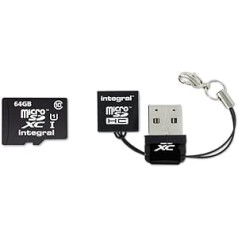 Integral microSDXC 64GB Class 10 UltimaPro UHS-1 class 1 Speicherkarte bis zu 40 MB/s Transfergeschwindigkeit mit USB Kartenleser