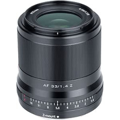 VILTROX AF 33 mm F1.4 Autofokuss APS-C objektīvs Fiksēts fokusa attālums Nikon Z-Mount kamerām Z5 Z50 Z6 Z6II Z7 Z7II Zfc