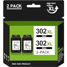 ATOPINK 302 printeru kasetnes melnas 302 XL tintes kasetnes HP 302 printeru kasetņu nomaiņa OfficeJet 5230 3831 5232 4650 4658, DeskJet 3630 3636 3639 11425 45 20 20 4