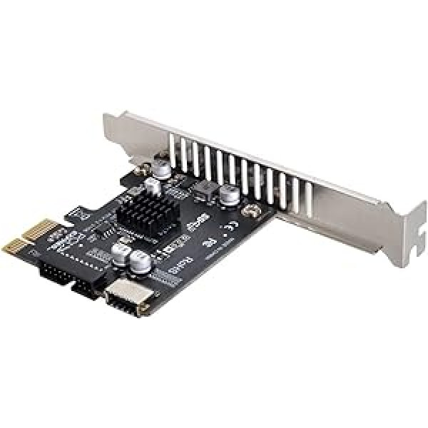 NFHK VL805 mātesplates adapteris 5Gbps Type E USB 3.1 priekšējā paneļa sieviešu un USB 2.0 uz PCI-E 1X Express karti