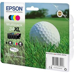 Epson oriģinālā 34 tintes golfa bumbiņa, WF-3720DWF, WF-3725DWF, multipaka xl