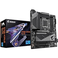 Gigabyte Motherboard B760 AORUS Elite 1.0, Support for 12 and 13 Gen Intel, Socket 1700, 4X Dual Channel DDR5, 3 x PCIe 4.0 x4 M.2 Connectors