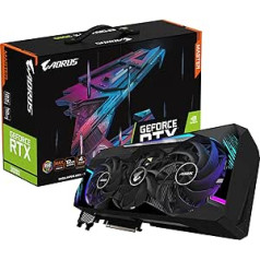 Gigabyte Aorus GeForce RTX 3080 Master 12GB Graphics Card, GV-N3080AORUS M-12GD, Black