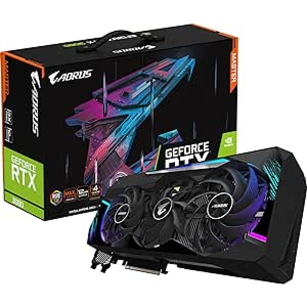 Gigabyte Aorus GeForce RTX 3080 Master 12GB grafikas karte, GV-N3080AORUS M-12GD, melna