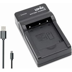 Lemix (ENEL19) īpaši plāns USB lādētājs, kas saderīgs ar Nikon EN-EL19 un Casio NP-120 akumulatoru uzskaitītajiem Nikon Coolpix un Casio Exilim modeļiem
