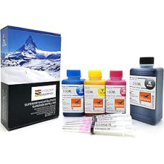 BLUE SWAN 550 ml uzpildes tinte printeru kasetnēm HP 305, HP 305XL, HP 307XL Melns Piemērots printeriem HP DeskJet 2720, HP DeskJet Plus 4120, HP Envy 6020, HP Envy Pro 6420