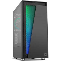 NOX XTREME PRODUCTS Hummer Blaster -NXHUMMERBLASTER- PC Case, Semi-Tower, ARGB Pro Lighting, Side Window, Acrylic, Black