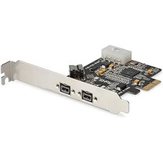 DIGITUS IO-Karte – PCIe – Firewire 800 1394b Schnittstellen-Karte – 3 prievadų – 2 x 9 kontaktų išorinis ir 1 x 9 kontaktų vidinis