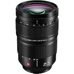 Panasonic S-E2470E LUMIX S PRO objektīvs (24–70 mm, F2,8, putekļu, šļakatu un aukstuma izturīgs) melns