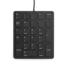 Qisan ciparu tastatūra Vadu ciparu tastatūra 26 taustiņu pārnēsājama tastatūra USB ārējā mini plānā tastatūra Magicforce-melna