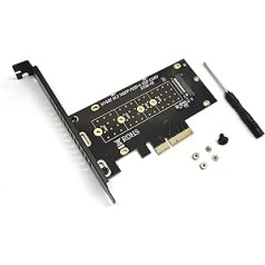 Combrite M.2 NVME SSD uz PCI-E adaptera karte M.2 PCIe uz PCIe 3.0 x4 adapteris — atbalsta M.2 PCIe NVMe/AHCI SSD 2280, 2260, 2242, 2230