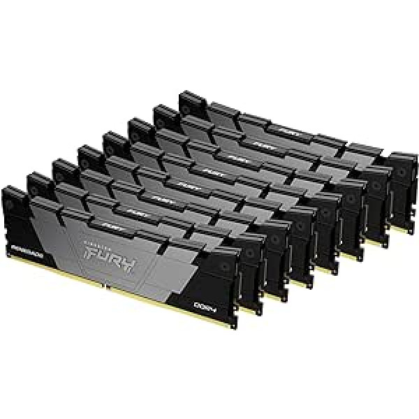 Kingston Fury Renegade 256GB 3200 DDR4 CL16 DIMM (komplektas su 8) Stalinio kompiuterio žaidimų atmintis – KF432C16RB2K8/256