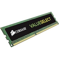 Corsair CMV4GX3M1A1600C11 Value Select 4 GB (1 x 4 GB) DDR3 1600 Mhz CL11 standarta darbvirsmas atmiņa, 1600 Mhz