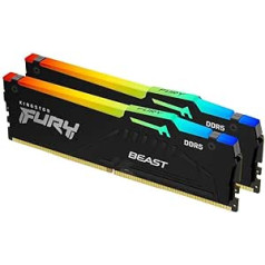 Kingston Fury Beast DDR5 RGB Expo 64GB (2x32GB) 5600MT/s DDR5 CL36 DIMM galddatoru spēļu atmiņas komplekts ar 2 — KF556C36BBEAK2-64