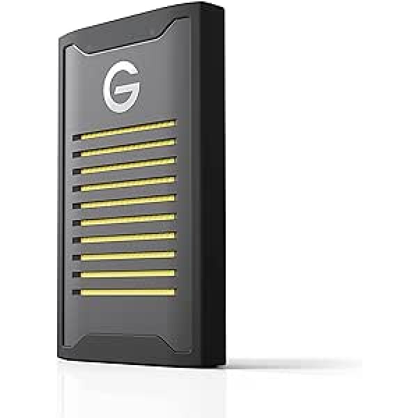 SanDisk Professional 1TB, G-DRIVE ArmorLock SSD, šifrēts NVMe cietvielu disks, 1000 MB/s, USB-C (10 Gbps), augsta līmeņa drošība, vienkārša lietotņu atbloķēšana, īpaši izturīgs