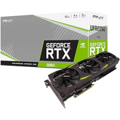 PNY GeForce RTX 3080 12 GB XLR8 Gaming Epic-X RGB Uprising Triple Fan Graphic Card LHR, VCG308012LTFMPB, Black