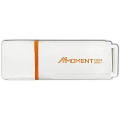 MMOMENT MU34 128 GB USB 3.1 Gen2x1 zibatmiņas disks, lasīšanas ātrums līdz 120 MB/s, rakstīšanas ātrums līdz 60 MB/s, īkšķis