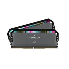 Corsair Dominator Platinum RGB DDR5 RAM 32GB (2x16GB) 6000MHz CL36 AMD EXPO iCUE Compatible Computer Memory - Grey (CMT32GX5M2D6000Z36)