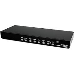 StarTech.com 8 portu DVI USB KVM slēdzis — DVI USB KVM slēdzis — 8 portu KVM slēdzis — DVI KVM slēdzis – KVM slēdzis USB — DVI slēdzis instalēšanai (SV831DVIU)