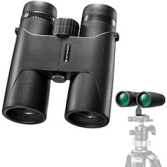 K&F Concept Binoculars Adult 10 x 42 HD Binoculars Black BAK4 with Tripod Conversion Mount for Bird Watching, Hunting, Hiking, Sightseeing