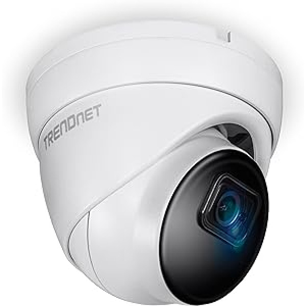 TRENDnet TV-IP1515PI iekštelpu āra 5MP H.265 PoE IR fiksēta tornīša tīkla kamera, IP66 korpuss, IR nakts redzamība līdz 30 m (98 pēdām), drošības novērošanas kamera, MicroSD kartes slots, balts