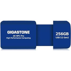 Gigastone Z80 USB zibatmiņas disks 3.2 Gen2 256GB, R/W 1000/800MB/s HPC augstas veiktspējas aprēķins, ievelkams bez vāciņa dizaina, savietojams ar USB 2.0/USB 3.0/USB 3.1 interfeisu