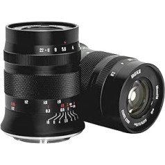 Meike 60 mm f2.8 lielas apertūras APS-C rāmja manuālais fokuss Prime fiksētais objektīvs, kas saderīgs ar Canon EF-M stiprinājuma spoguļkamerām EOS M M2 M3 M5 M6 M10 M50 M100 M6II M200