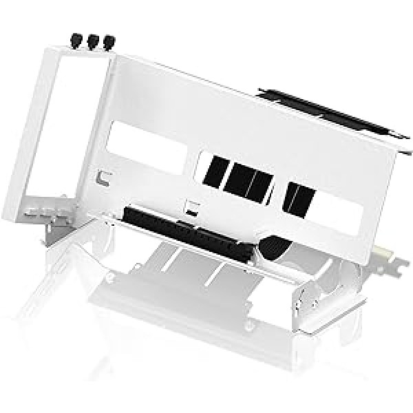 EZDIY-FAB PCIe 4.0 GPU Holder Graphics Card Holder with Multiple Angle Adjustment, Video Card VGA Support Kit with PCIe 4.0 X16 Gen4 17 cm/6.69 in Riser Cable White