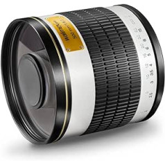 Walimex Pro 500mm 1:6,3 CSC Spiegel-Teleobjektiv für Fuji X Objektivbajonett weiß (für Vollformat Sensor Gerechnet, Filterdurchmesser 34mm, inkl. Schutzdeckel)