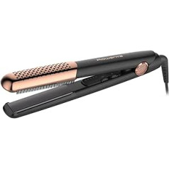 Rowenta Professional Hair Straightener, Ceramic Coating, Smooth and Curly, Excellent Lubricity, Heat Protective Tip, Automatic Shut-Off, Ultimate Experience, Black/Copper SF8230F0