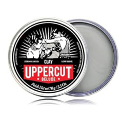 Uppercut Deluxe Clay, профессиональный продукт на водной основе для естественного результата, сильной фиксации и слабого блеска для мужчин, 70 г