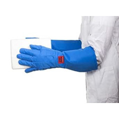 neoLab 2-4239 Baumwolle/Polytetrafluorethylen Kryo Handschuhe, Wasserdicht, Ellbogenlang, Größe XL, Herren Geschlecht, Blau